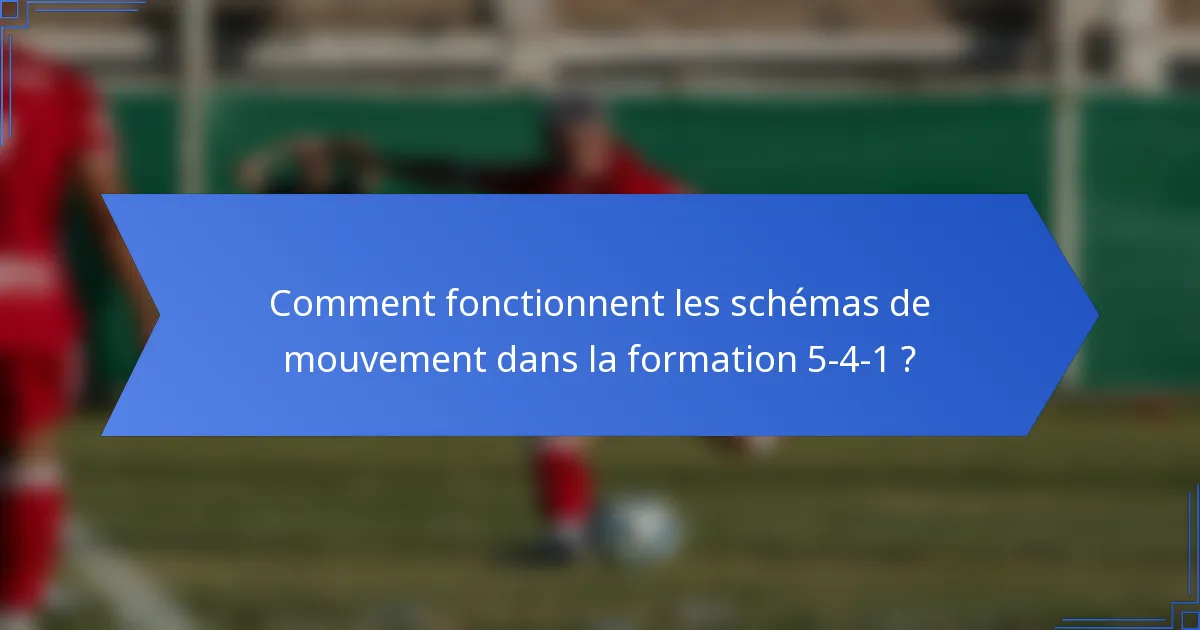 Comment fonctionnent les schémas de mouvement dans la formation 5-4-1 ?